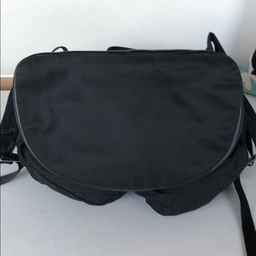 Prada V164 Unisex Nero Nylon / Leather Backpack - Picture 11 of 15